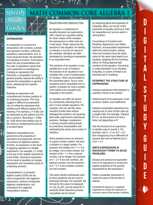 Title details for Math Common Core by Speedy Publishing - Available